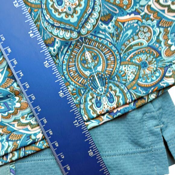 Peter Millar Set Performance Alice Hem Golf Skort 1/4 Zip Shirt Blue Floral - Picture 10 of 11